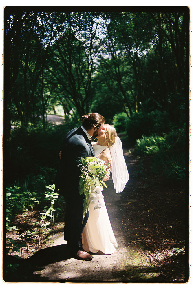 An at-home garden-party style wedding on Analogue Film, South Wales